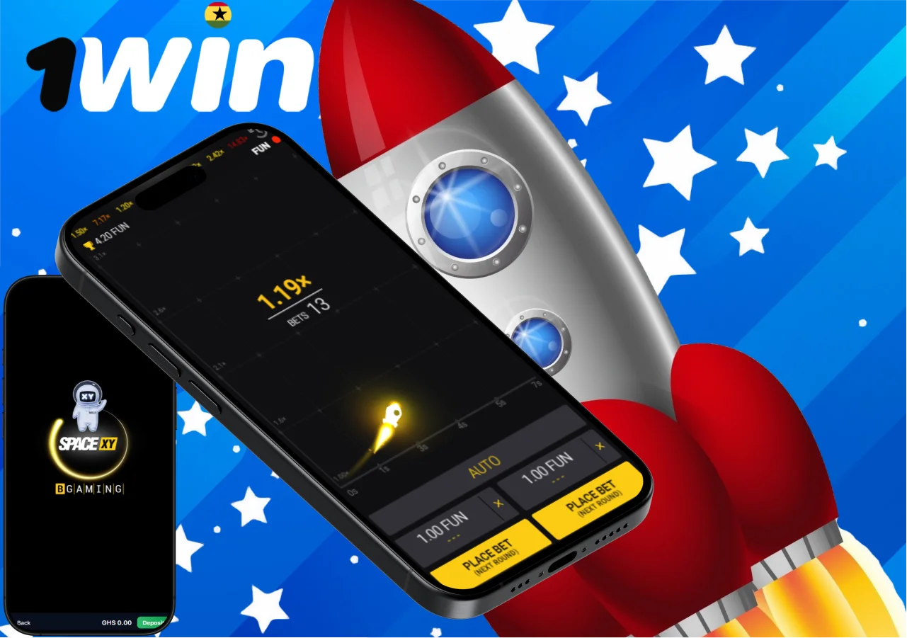 Space XY game from 1win in for online casino app