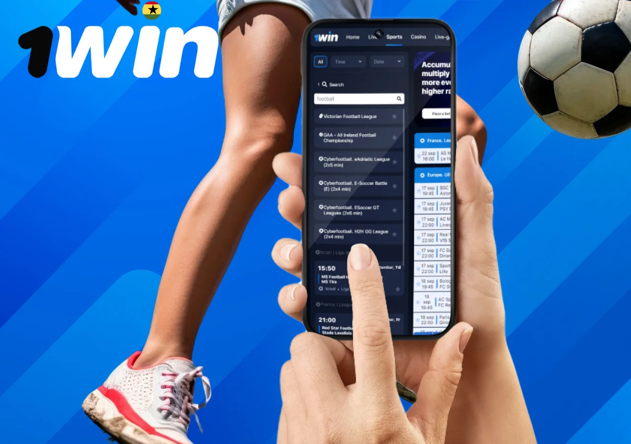 Review of soccer betting markets at 1Win Ghana bookmaker office